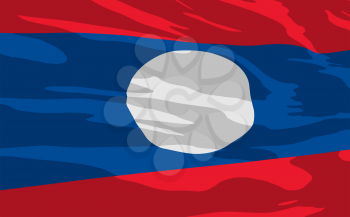 Royalty Free Clipart Image of the Flag of Laos