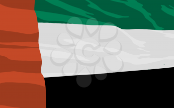 Royalty Free Clipart Image of the United Arab Emirates Flag