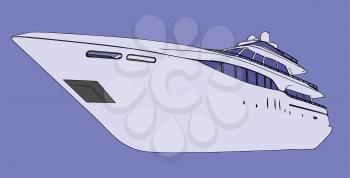Royalty Free Clipart Image of a Yacht