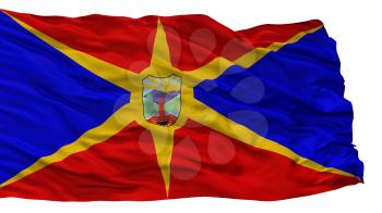 Pehcevo Municipality City Flag, Country Macedonia, Isolated On White Background, 3D Rendering
