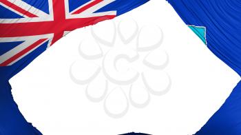 Divided Montserrat flag, white background, 3d rendering