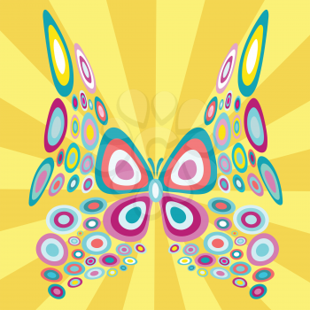 Royalty Free Clipart Image of an Abstract Butterfly