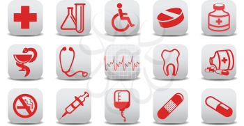 Royalty Free Clipart Image of Medical Icons