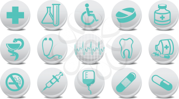 Royalty Free Clipart Image of Medical Icons