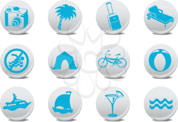 Royalty Free Clipart Image of Tourism Icons