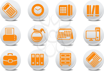 Royalty Free Clipart Image of Office Icons