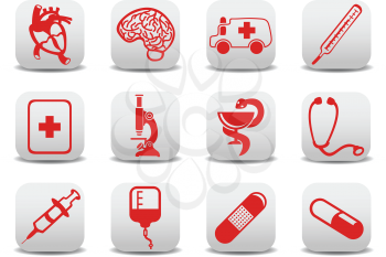 Royalty Free Clipart Image of Medical Icons