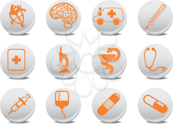 Royalty Free Clipart Image of Medical Icons