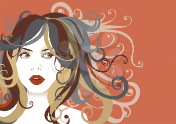 Royalty Free Clipart Image of a Woman