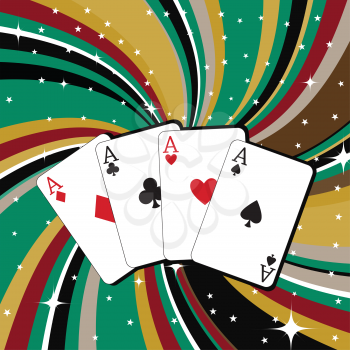 Royalty Free Clipart Image of a Playing Cards Background