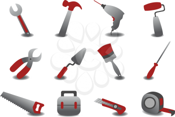 Royalty Free Clipart Image of Tool Icons