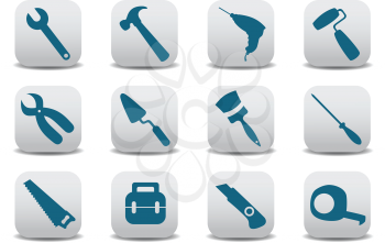 Royalty Free Clipart Image of Tool Icons