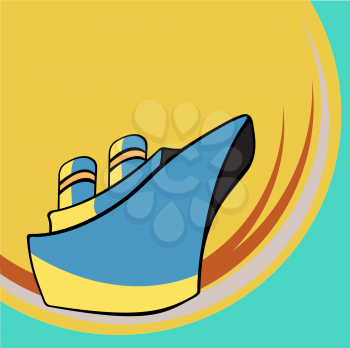 Royalty Free Clipart Image of a Boat