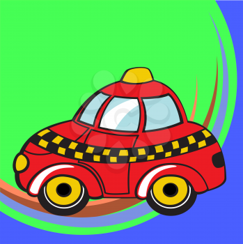 Royalty Free Clipart Image of a Taxi