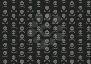 Royalty Free Clipart Image of a Skull Background