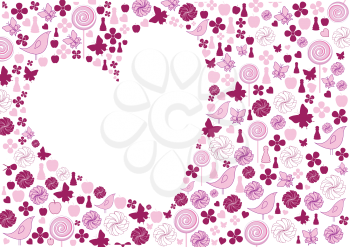 Royalty Free Clipart Image of a Valentine's Background