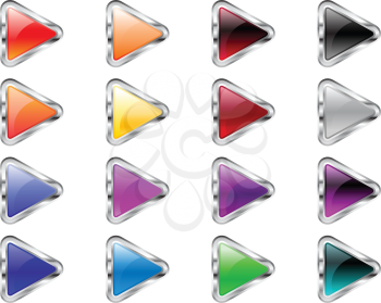 Royalty Free Clipart Image of Colourful Buttons