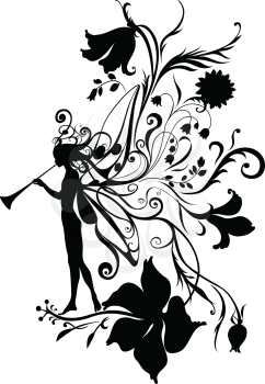 Royalty Free Clipart Image of a Fairy