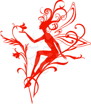 Royalty Free Clipart Image of a Fairy