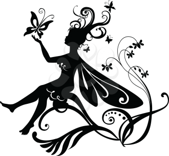 Royalty Free Clipart Image of a Fairy