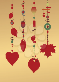 Royalty Free Clipart Image of Wind Chimes