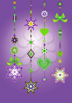 Royalty Free Clipart Image of Decorative Charms
