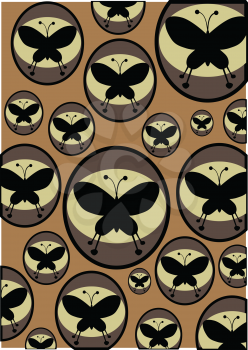 Royalty Free Clipart Image of a Butterfly Background
