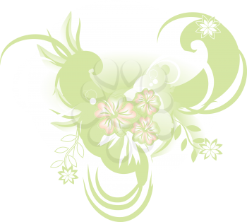 Royalty Free Clipart Image of a Floral Design