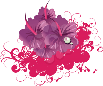 Royalty Free Clipart Image of Hibiscus Flowers