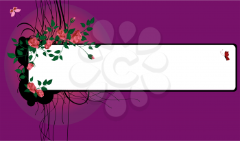 Royalty Free Clipart Image of a Floral Border