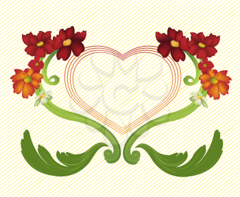 Royalty Free Clipart Image of a Floral Frame