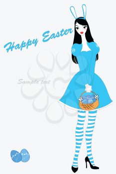 Royalty Free Clipart Image of an Easter Greeting Card