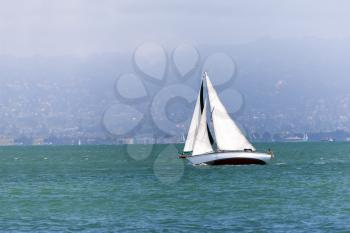 Yacht sailing in the San Francisco bay

