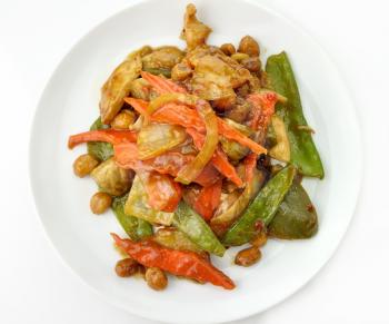 Royalty Free Photo of a Spicy Fillet of Chicken With Vegetables