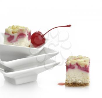 Royalty Free Photo of Raspberry Cheesecake Slices