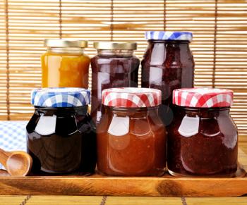 Royalty Free Photo of an Assortment of Homemade Jam