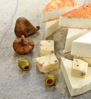 Assortment Of Cheese ,Close Up
