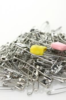 Safety Pins , close up for  Background