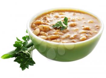a bowl of bean soup 