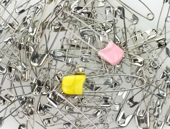 Safety Pins , close up for  Background