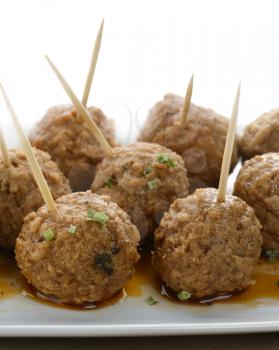 Meatball Appetizers,Close Up Shot