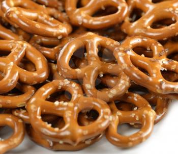 Closeup Of A Pile Of  Pretzels 