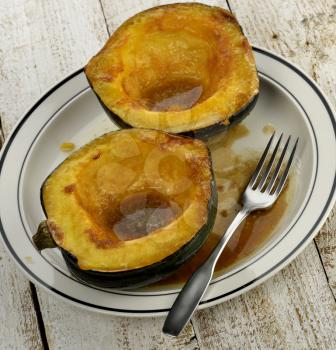 Acorn Squash Cooked With Brown Sugar And Butter