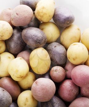 Raw Fingerling potatoes ,close up for  background