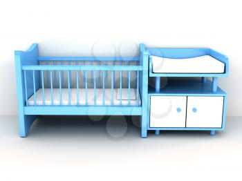 Royalty Free Clipart Image of a Crib