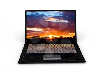 Royalty Free Clipart Image of a Laptop