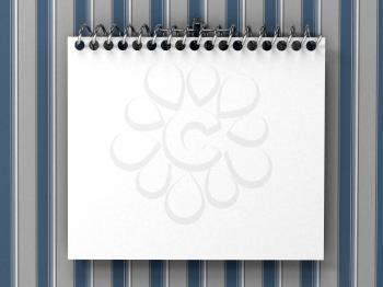 Royalty Free Clipart Image of a Blank Notepad