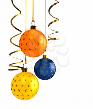 Royalty Free Clipart Image of Christmas Ornaments