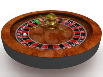 Royalty Free Clipart Image of a Casino Roulette Table