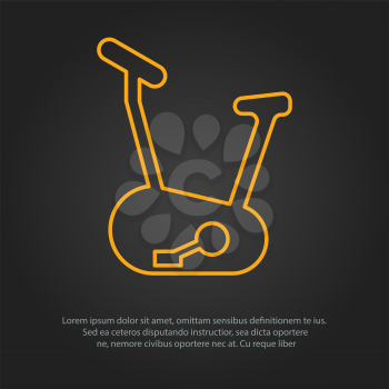 Bike line icon for your design. Vector illustration